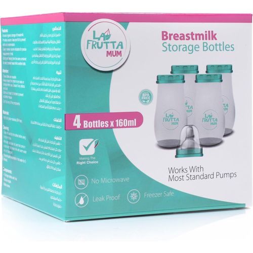 La Frutta MUM Breast Milk Storage Bottles 4pcs * 160ml with bottle teat