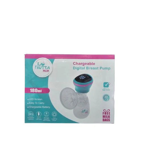 Lafrutta Chargable Breast Pump Digital 180Ml +Free Milk Bags