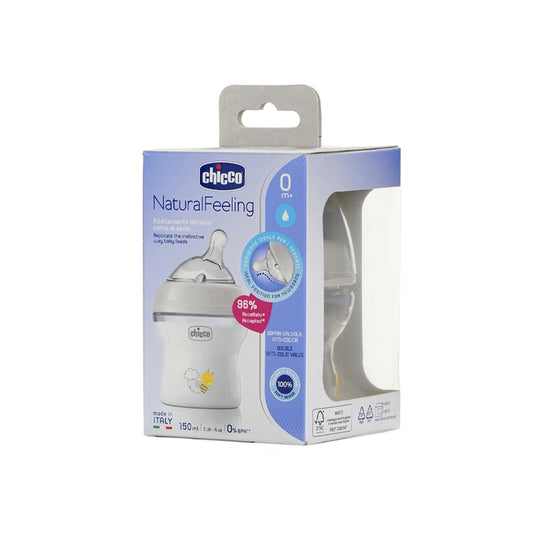 Chicco Natural Feeling Baby Bottle Transparent 150ml 0m+