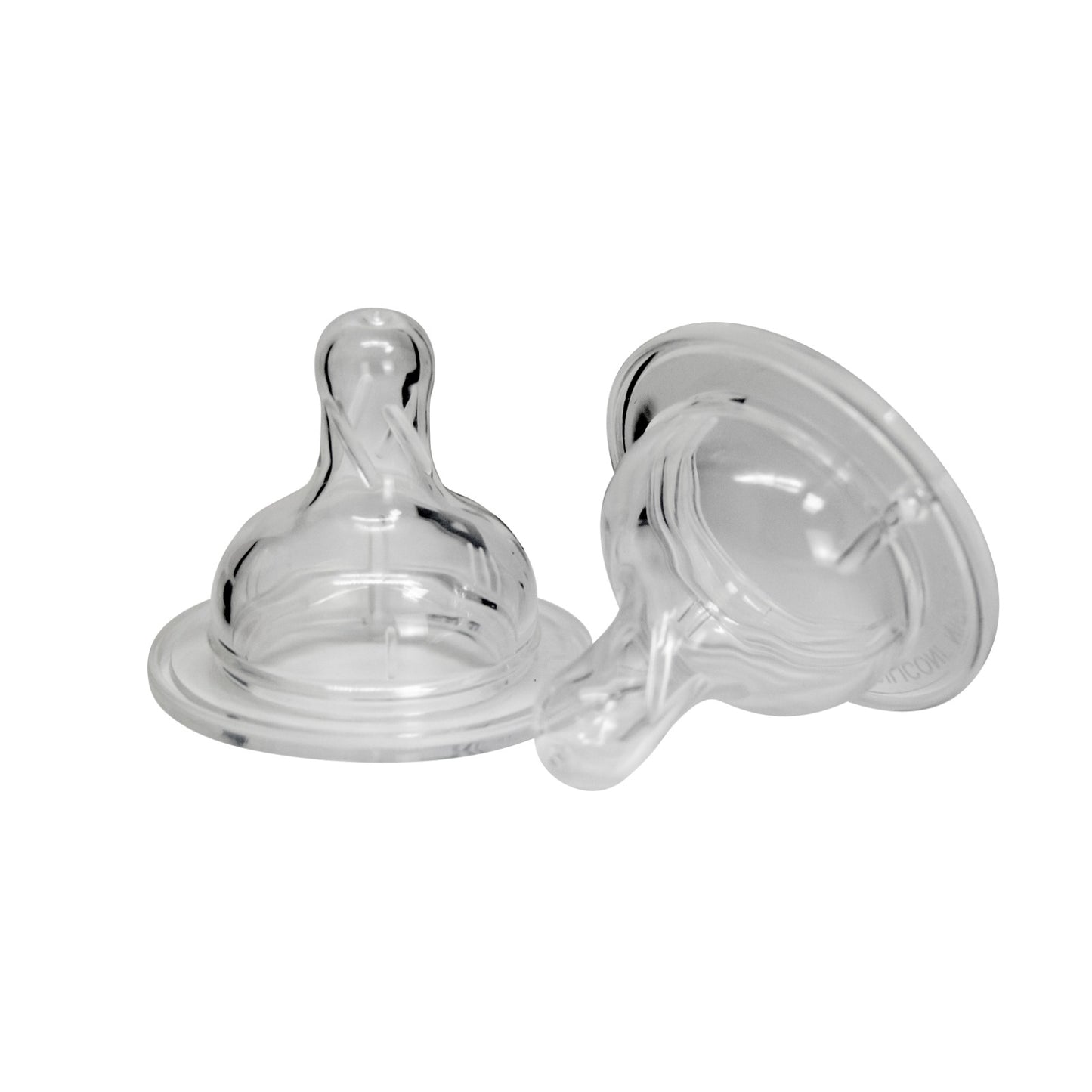 Safari baby silicone WIDE NECK teat 6MO- transparent (2pieces)