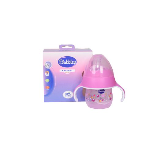 Bubbles Natural Feeding Bottle 150ml With Hand
