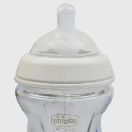 CHICCO NATURAL FEELING GLASS BOTTLE BUNNY 150ML