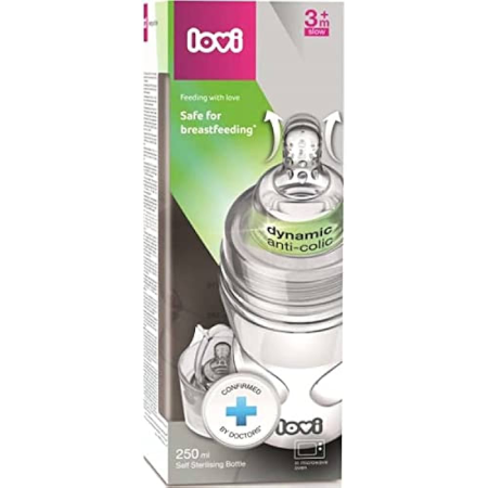 LOVI Self Sterilizing Bottle 250 ml ذاتية التعقيم بالميكروويف