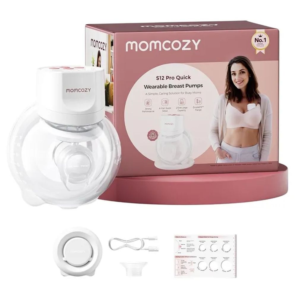 Momcozy Breast Pump S12 Pro Quick, Hands-Free Wearable & Wireless Pump