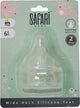 Safari baby silicone WIDE NECK teat 6MO- transparent (2pieces)