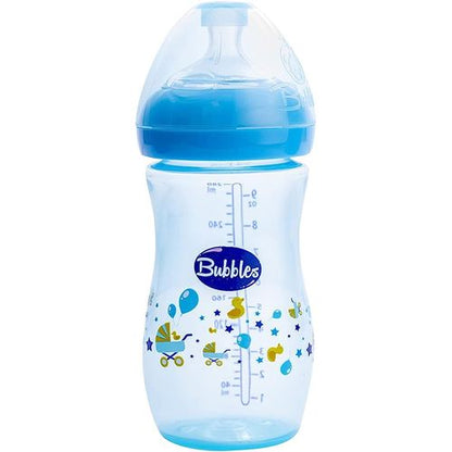 Bubbles Natural Baby Bottle 280ml Blue