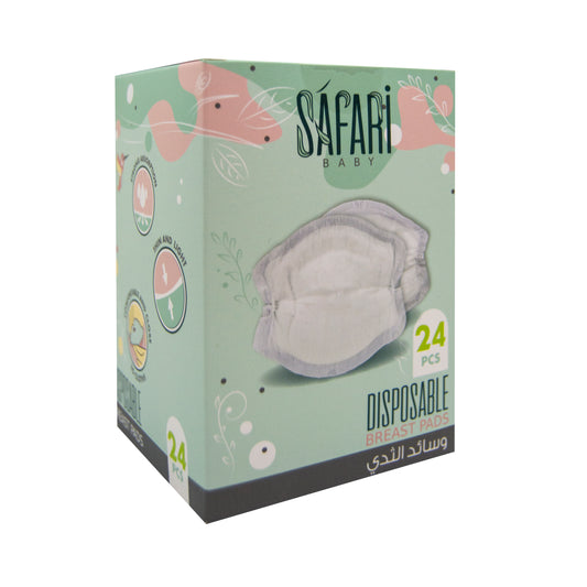 Safari Baby Mother Disposable Soft high quality cotton Breast pads 24pcs white