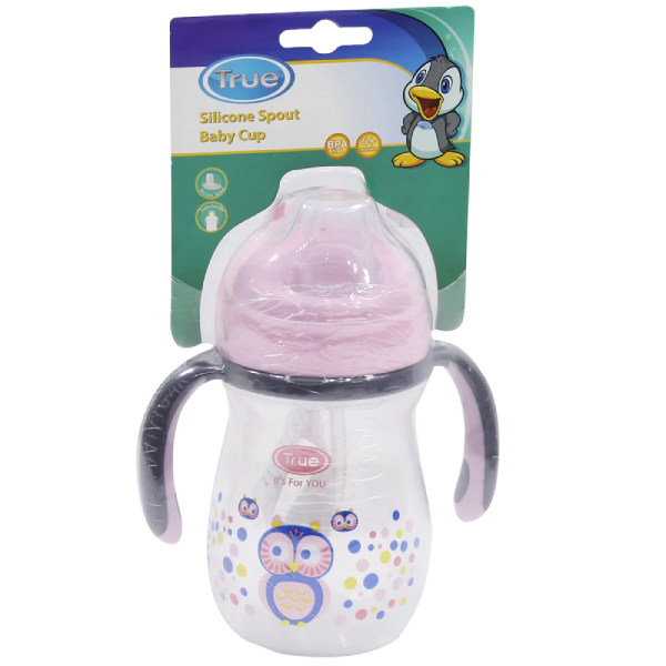 TRUE SILICONE SPOUT BABY CUP 270 ML WITH STOMACH AIR REGULATOR