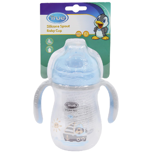 TRUE SILICONE SPOUT BABY CUP 270 ML WITH STOMACH AIR REGULATOR