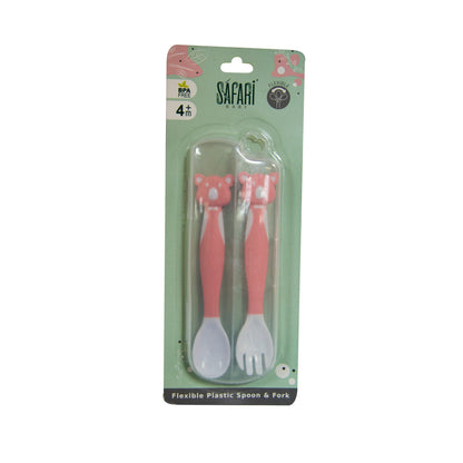 SAFARI BABY FLEXIBLE SPOON & FORK SET قابلة للثني