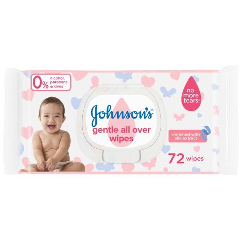 Johnson's Baby Gentle All Over Wipes - 72 Wipes