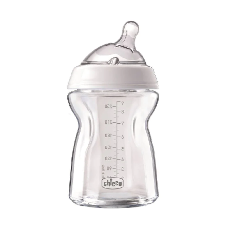 Chicco Natural Feeling Glass Bottle 2+ months (250 ml)