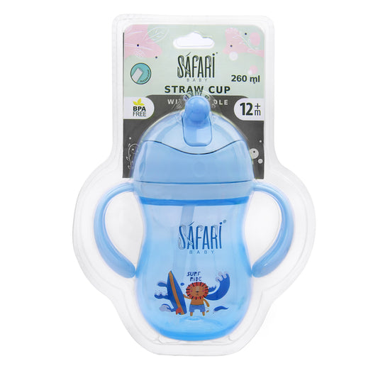 SAFARI BABY STRAW CUP WITH HANDLE 260 ML