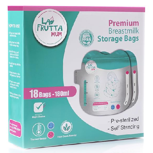 La Frutta Mum Milk Storage Bags 180ml - 18Pcs