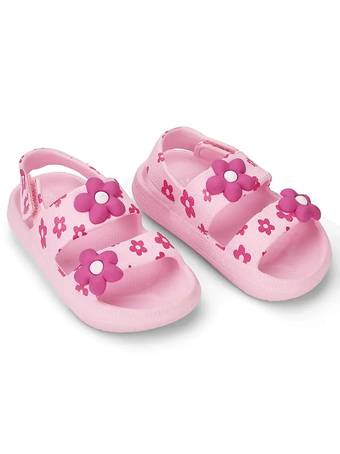 Pink Flowers Kids Sandal