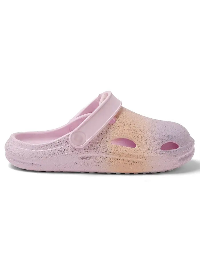 Glitter Peach & Lilac Clog
