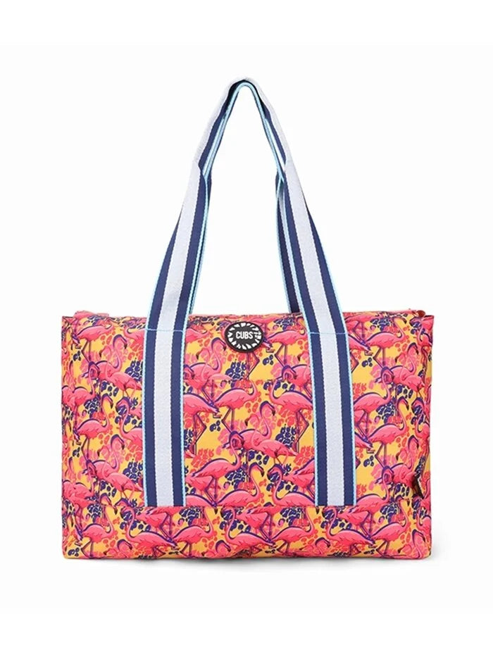 Swirls and Flamingos Double Face Tote Bag
