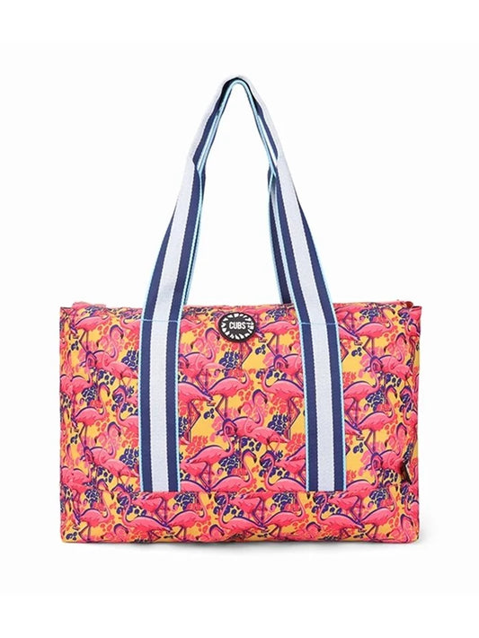 Swirls and Flamingos Double Face Tote Bag